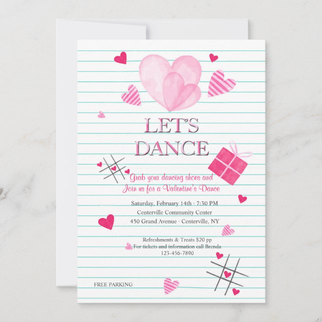 Valentine's Day Dance Party Invitation (Front)