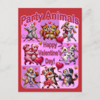 Valentine's Day Dancing Couples "Party Animals"