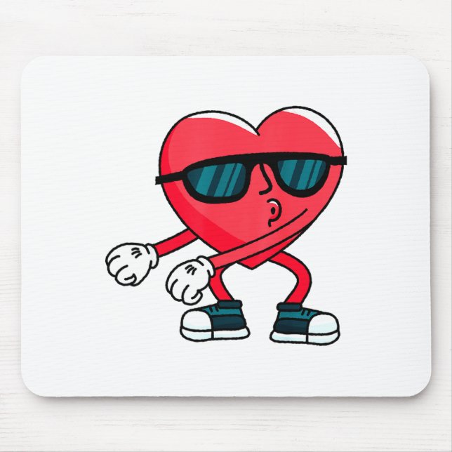 Valentines Day Dancing Heart  Mouse Mat (Front)