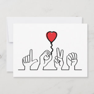 Valentine's Day. Deaf, sign-language love — love.
