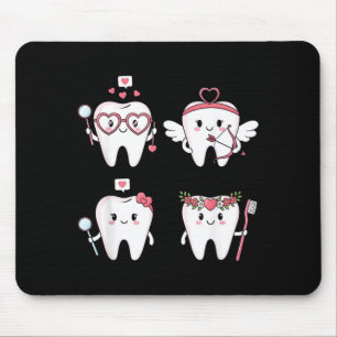 Valentines Day Dentist Tooth Funny Dental Women Mouse Mat