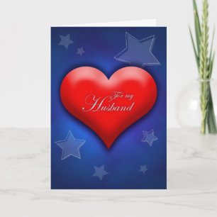 Valentine's Day Deployed Soldier Husband Card