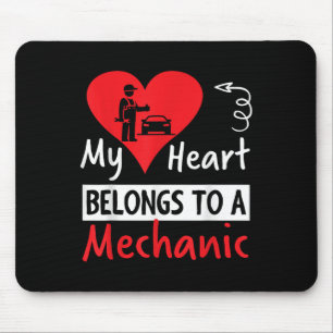 Valentines Day Design - My Heart Belongs To A Mech Mouse Mat
