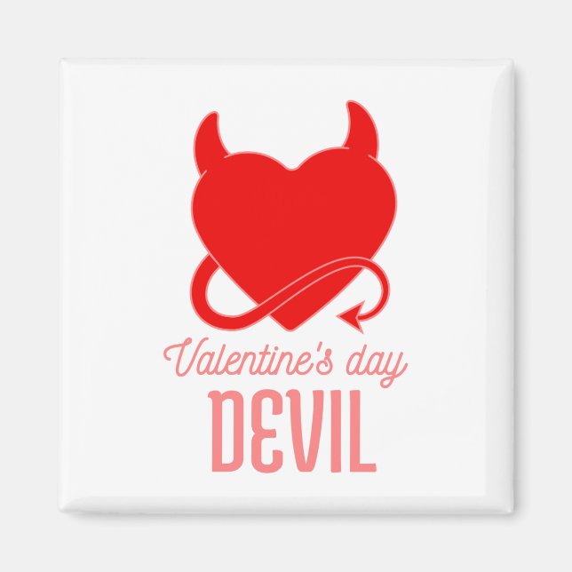 valentines day devil magnet (Front)