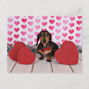 Valentine's Day - Dexter - Dachshund Holiday Postcard