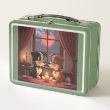 Valentine's Day Dinner 4 2 Metal Lunchbox