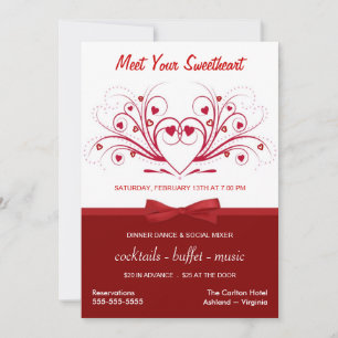 Valentine's Day Dinner Dance - Business Style Invitation
