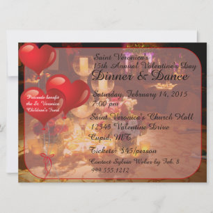 Valentine's Day Dinner Dance Invitations