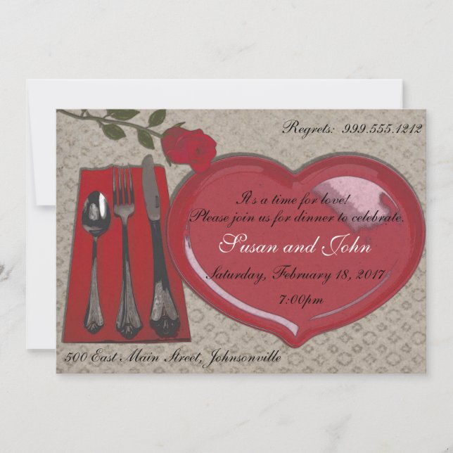 Valentine's Day Dinner Invitation (Front)