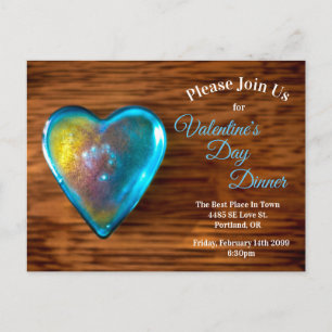 Valentine's Day Dinner Invitation Postcard