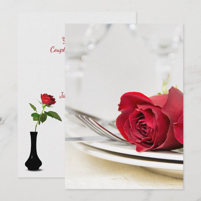 Valentines Day Dinner Party Invite (Front/Back)