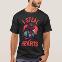 Valentine's Day Dinosaur I Steal Hearts Boys Men L