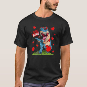 Valentines Day Dinosaur I Steal Hearts Boys Men Lo T-Shirt