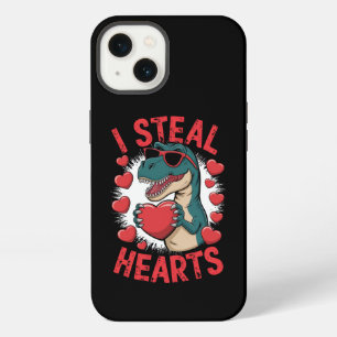 Valentines Day Dinosaur I Steal Hearts Love T rex iPhone 13 Case
