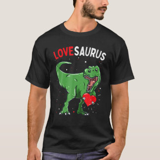 Valentines Day Dinosaur Lovesaurus T Rex Vday Boys T-Shirt