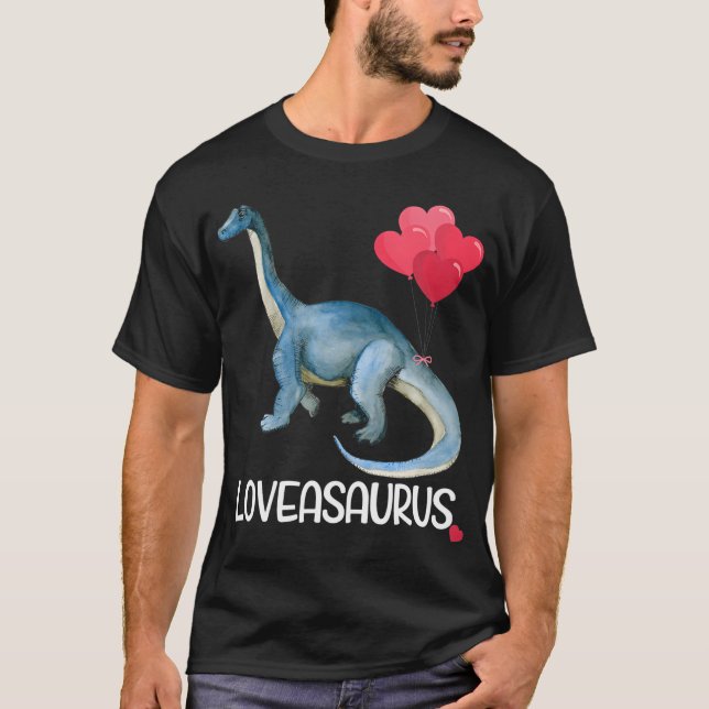 Valentines Day Dinosaur Toddler Dinosaur T-Shirt (Front)