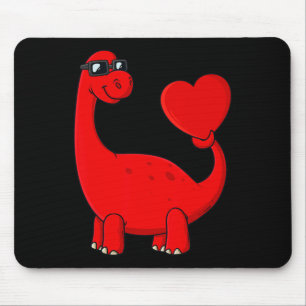 Valentines Day Dinosaur With A Heart Fun Boys Girl Mouse Mat