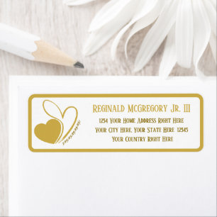 Valentine's Day Distorted Tilted Hearts Address