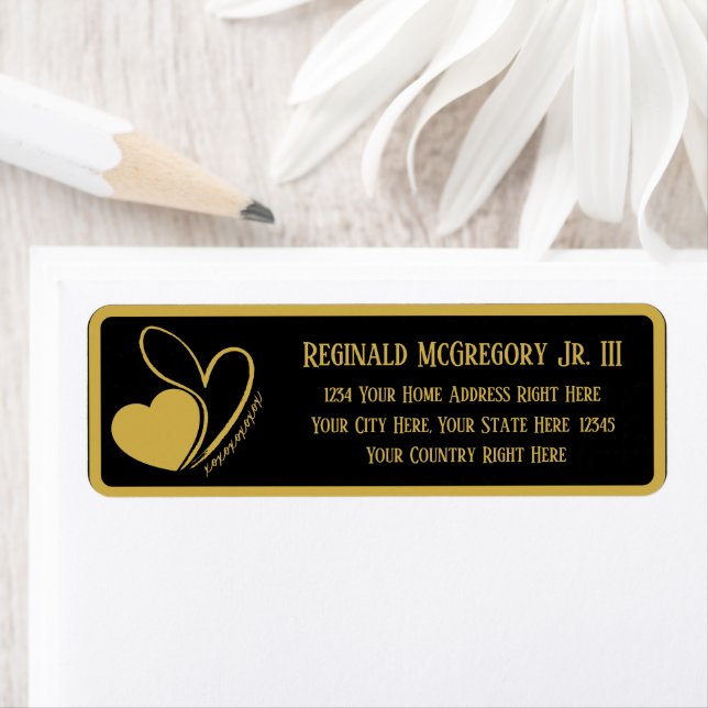 Valentine's Day Distorted Tilted Hearts Address (Insitu)