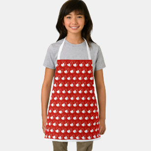 Valentine's Day Distorted Tilted Hearts Apron