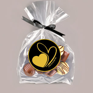 Valentine's Day Distorted Tilted Hearts Classic Round Sticker