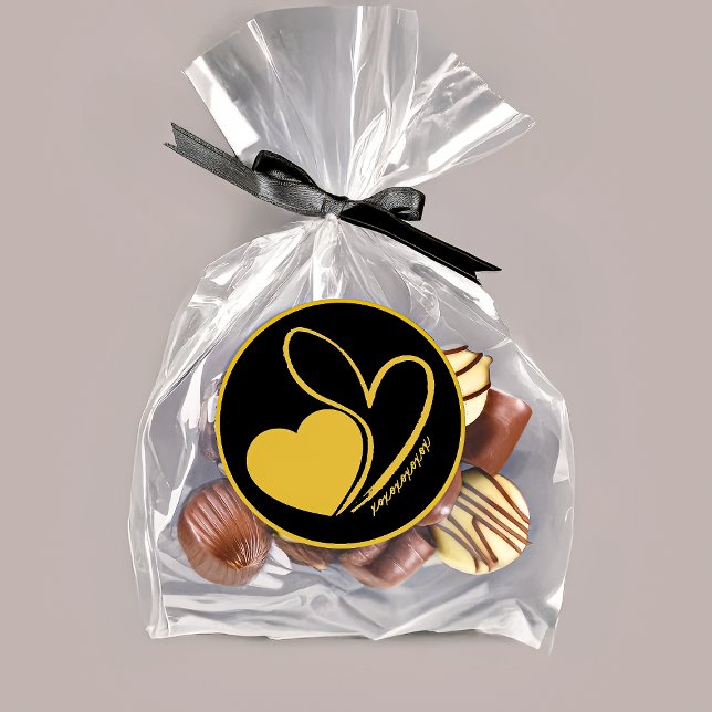 Valentine's Day Distorted Tilted Hearts Classic Round Sticker (Creator Uploaded)