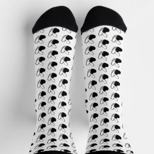 Valentine's Day Distorted Tilted Hearts Socks