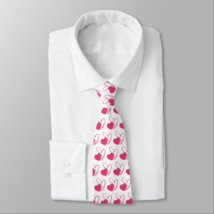 Valentine's Day Distorted Tilted Hearts Tie