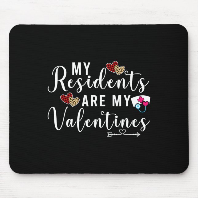 Valentines Day Doctor Nurse Gifts Idea Funny Valen Mouse Mat (Front)