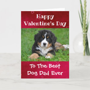 Valentines Day Dog Dad Worlds Best Ever Pet Photo Holiday Card