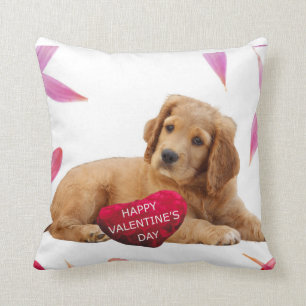 Valentine's Day Dog heart pillow