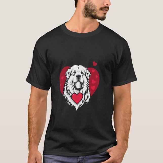Valentine's Day Dog Lover Heart T-Shirt (Front)