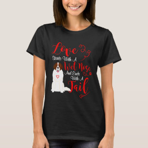Valentines Day Dog Lover St Bernard Dog T-Shirt