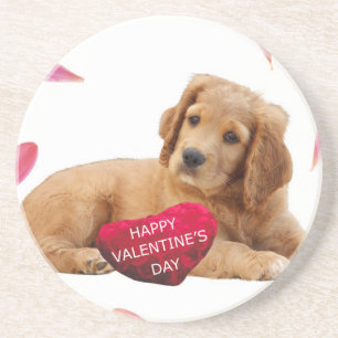 Valentine's Day Dog Photo Coaster