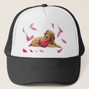 Valentine's Day Dog Photo Trucker Hat