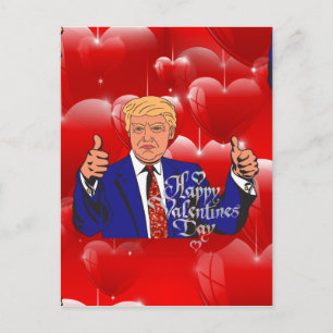 valentines day donald trump holiday postcard