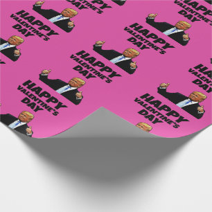 VALENTINE'S DAY DONALD TRUMP WRAPPING PAPER