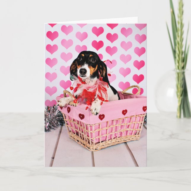 Valentine's Day - Dottie - Dachshund Holiday Card (Front)