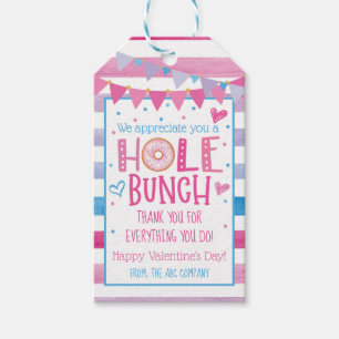 Valentine's Day Doughnut Hole Appreciation Gift Ta Tags