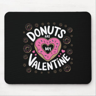Valentine's Day Doughnut Tee Heart Sweet Doughnut Mouse Mat