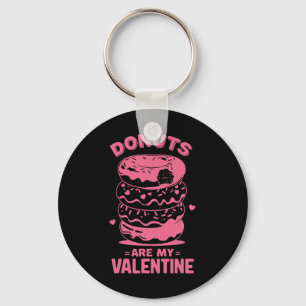 Valentine's Day Doughnut Tee Sweet Candy Doughnut Key Ring
