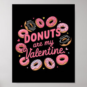 Valentine's Day Doughnut Tee Sweet Candy Doughnut Poster
