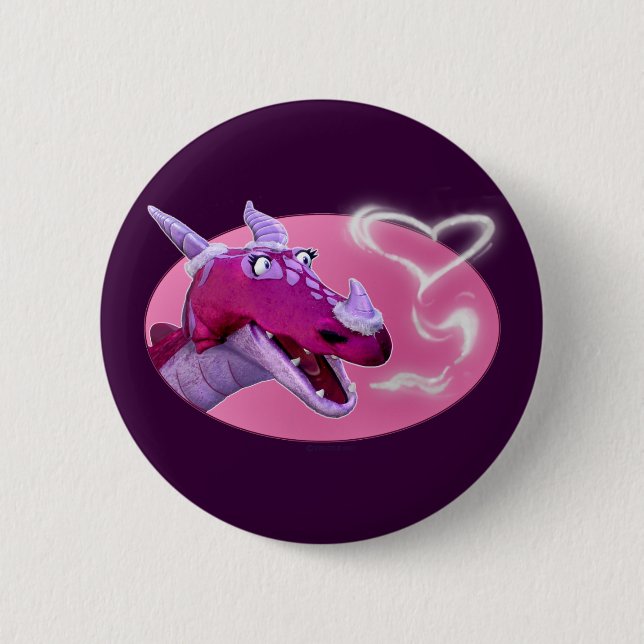 Valentine's Day Dragon 6 Cm Round Badge (Front)