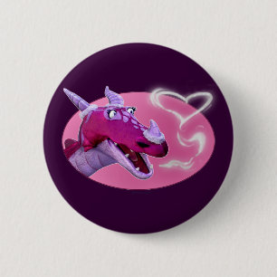 Valentine's Day Dragon 6 Cm Round Badge