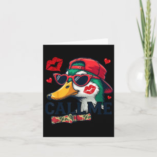 Valentine's Day Duck Hunting Camo Call Me Toddler  Card
