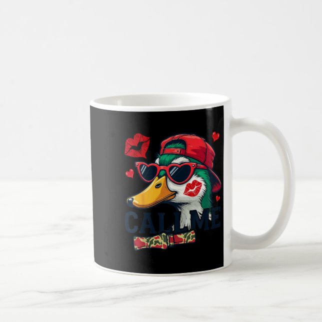 Valentine's Day Duck Hunting Camo Call Me Toddler  Coffee Mug (Right)