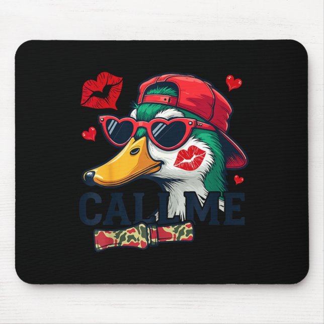 Valentine's Day Duck Hunting Camo Call Me Toddler  Mouse Mat (Front)