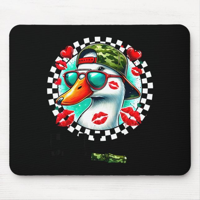 Valentine's Day Duck Hunting Camo Call Me Toddler  Mouse Mat (Front)