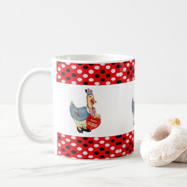 Valentine's Day Duck Mugs (With Donut)