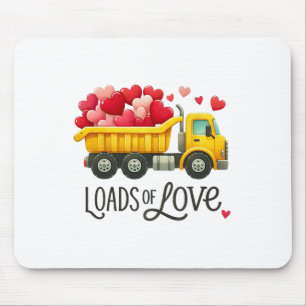 Valentine's Day Dump Truck Loads Of Love Toddlers Mouse Mat